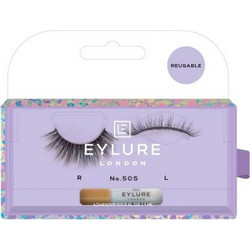 Eylure Lash Case 505 Βλεφαρίδες Ενιαίες Σετ με Κόλλα 2τμχ 619232010093