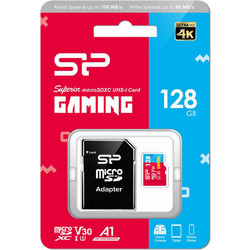 Silicon Power Superior Gaming microSDXC 128GB Class 10 U3 V30 UHS-I A1 100MB/s + Adapter