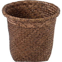 Globostar Skiathos Κασπώ Καλάθι Δαπέδου Ψάθινο Καφέ 26x26cm 20346