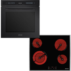 Pyramis Φούρνος Ηλεκτρικός Άνω Πάγκου 78lt 59.5cm PO78123010BLM με Κεραμικές Εστίες PHC62510IFB