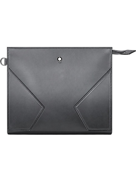 Montblanc Δερμάτινη Ανδρική Τσάντα Χειρός Μαύρη MB132849