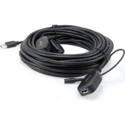 Equip 133348 Καλώδιο USB-A Male 2.0 to USB-A Female 15m Black