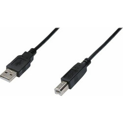 Digitus AK-300102-018-S Καλώδιο USB-A Male 2.0 to USB-B Male 1.8m Black