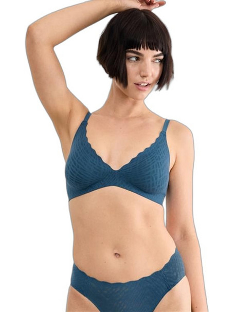 Sloggi Zero Feel Air Σουτιέν Push Up χωρίς Μπανέλα Πετρόλ 10226744-1692