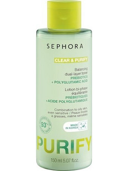 Sephora Clear & Purify Ενυδατική Λοσιόν Τόνωσης Προσώπου 150ml