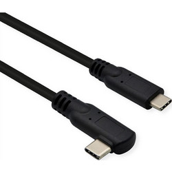 Roline 11.02.9075-10 Angle 90° USB-C to USB-C 1m Black