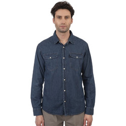 Double Ανδρικό Πουκάμισο Denim Plus Size
