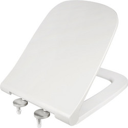 Elvit 0405 Καπάκι Λεκάνης Τετράγωνο από Βακελίτη Slim Soft Close Λευκό 45x36cm 30106