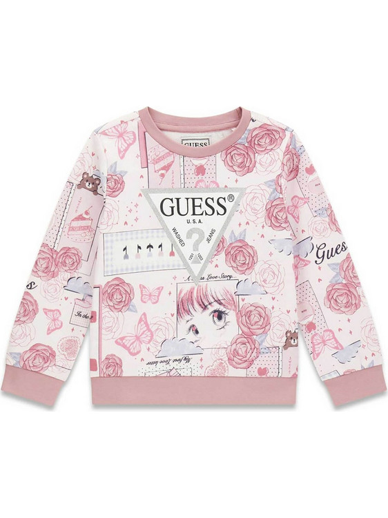 Guess Παιδικό Φούτερ Ροζ K6YQ04K3845-PMN3