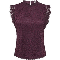 Lace Γυναικείο Καλοκαιρινό Top Μπορντό 15371696