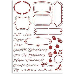 Stamperia Στένσιλ Σχέδια Labels 21x29.7cm KSG486