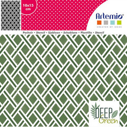 Artemio Στένσιλ Σχέδια Deep Green Grillage 10x15cm 15020060