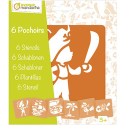 Avenue Mandarine Στένσιλ Σχέδια Pirates 6τμχ 42837O