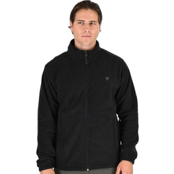 Rebase Ανδρική Ζακέτα Fleece με Φερμουάρ Μαύρη 262RFT-7084