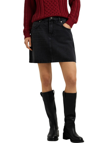 Pepe Jeans Μίνι Φούστα Τζιν Ψηλόμεση Μαύρη PL9011958-000