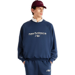 New Balance Trackside French Terry Crew Ανδρικό Αθλητικό Φούτερ Μπλε MT62N5SY-NNY
