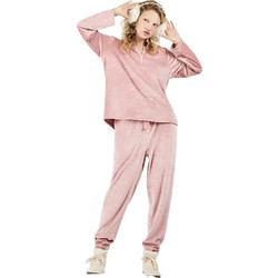 Gisela Σετ Γυναικείες Πιτζάμες Χειμωνιάτικες Fleece Ροζ 2/20428