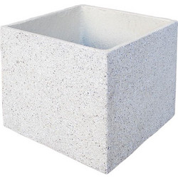 Plastona Cement Rough Γλάστρα Τετράγωνη Τσιμεντένια Εκρού 45x45x38cm 00.03.35663