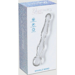 ToyJoy Sparkle Wavy Γυάλινο Dildo 18cm Clear