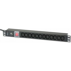 Techly I-CASE STRIP-12C Πολύπριζο για Καμπίνες Rack 19"
