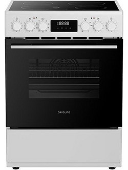 Davoline FCCS 1070 Κουζίνα Ηλεκτρική 70lt με Κεραμικές Εστίες 60cm White