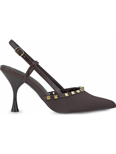 Alessandra Bruni Γόβες Slingback με Λεπτό Ψηλό Τακούνι Σοκολατί X47008755-AI6