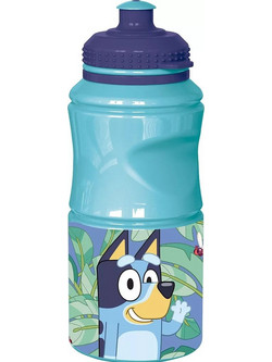 Safta Bluey Leaves Παιδικό Παγούρι Πλαστικό BPA Free με Καλαμάκι Γαλάζιο Μπλε 380ml