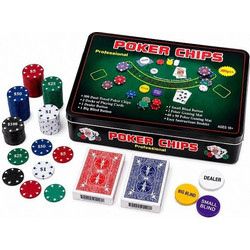 Σετ 300 Αριθμημένες Μάρκες Poker σε Μεταλλικό Κουτί με 2 Τράπουλες 40824