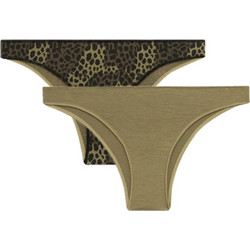Minerva Γυναικεία Slip Χακί 2Pack 90-81321-986