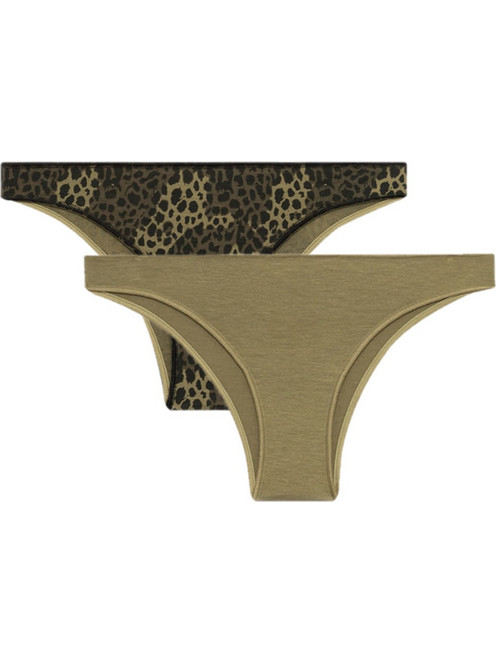 Minerva Γυναικεία Slip Χακί 2Pack 90-81321-986
