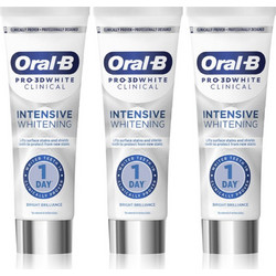 Oral-B Pro-3D Intensive Whitening Bright Brilliance Οδοντόκρεμα για Λεύκανση 3x75ml