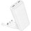 Hoco J163A Power Bank 20000mAh 20W με Ενσωματωμένα Καλώδια USB-C Lightning & micro USB White