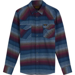 Wrangler Ανδρικό Πουκάμισο Λινό Μακρυμάνικο Κανονική Γραμμή Μπλε 112387075