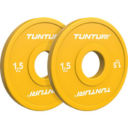 Tunturi Platinum Fractional Σετ Δίσκοι Ολυμπιακού Τύπου Rubber Cover 2x1.5kg Φ50mm