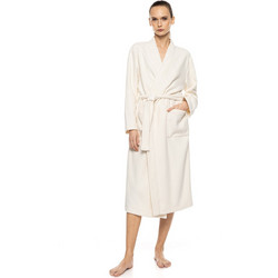 Pink Label Γυναικεία Ρόμπα Χειμωνιάτικη Fleece Εκρού W2019