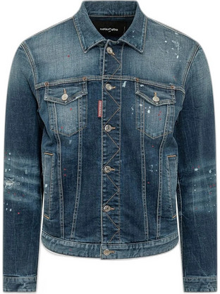 Dsquared2 Ανδρικό Μπουφάν Τζιν Μπλε S74AM1693S30664-470