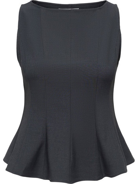 Only Γυναικείο Χειμερινό Crop Top Ανθρακί 15378689