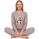 PNN Nightwear Yorkshire Terrier Σετ Γυναικείες Πιτζάμες Χειμωνιάτικες Βαμβακερές Καφέ 1271-1604-2