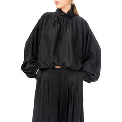 Moutaki Γυναικείο Χειμερινό Crop Top Μαύρο 26.01.105