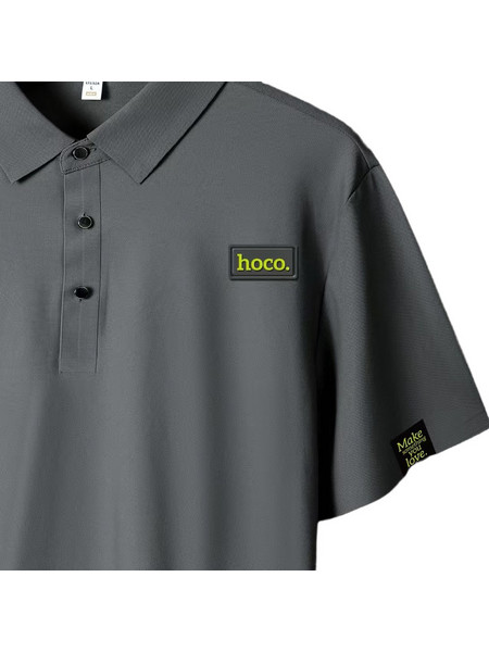 Hoco Ανδρική Μπλούζα Polo Κοντομάνικη Μαύρη 40792