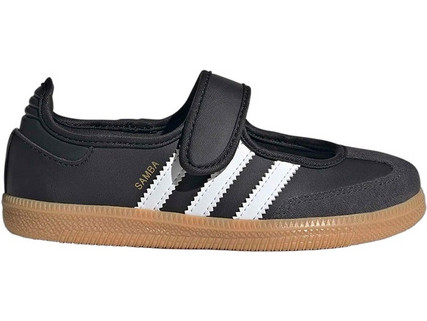 Adidas Samba Παιδικές Μπαλαρίνες Δερματίνη Ανατομικές Μαύρες Λευκές LA1395
