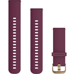 Garmin Quick Release 20mm Λουράκι Σιλικόνης Berry / Gold