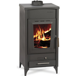 Thermiki ATS 90-10 Black Ατσάλινη Ξυλόσομπα Αερόθερμη 12kW