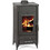 Thermiki ATS 90-10 Black Ατσάλινη Ξυλόσομπα Αερόθερμη 12kW