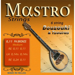 Mastro Σετ 6 Χορδές Μπουζουκιού Phosphor Bronze 11-24" Medium Tension