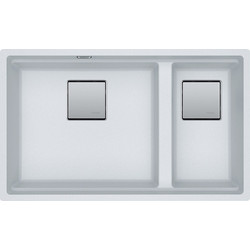Franke Kubus 2 KNG 120 Υποκαθήμενος Νεροχύτης Γρανίτη Polar White 76x46cm
