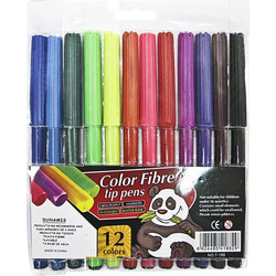 Justnote Color Fibre Μαρκαδόροι Ζωγραφικής Σετ 12 Χρώματα 12τμχ