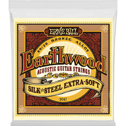 Ernie Ball 2047 Earthwood Σετ 6 Χορδές Ακουστικής Κιθάρας 80/20 Bronze 10-50" Extra Light Tension