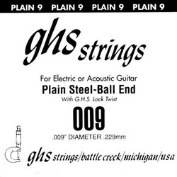 GHS Χορδή Ηλεκτρικής / Ακουστικής Κιθάρας Plain Steel 9"
