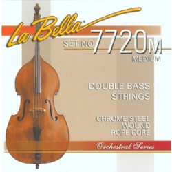 La Bella 7720M Σετ 4 Χορδές Κοντραμπάσου Chrome Medium Tension 3/4